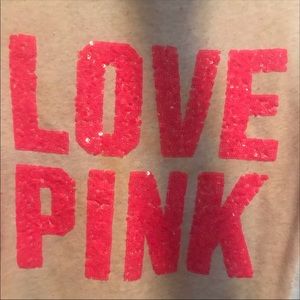 PINK SPARKLY VICTORIAS SECRET WHITE JACKET 👚