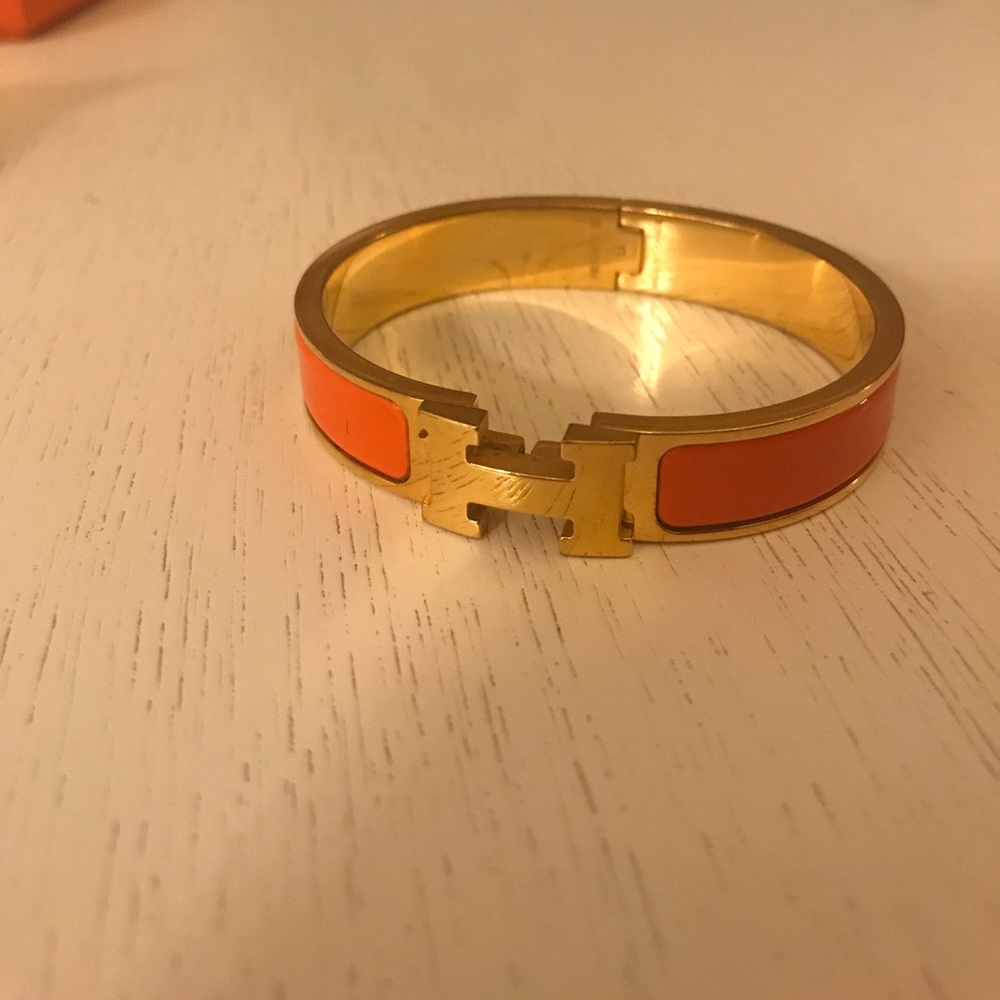 Hermes Clic H Orange Bracelet PM