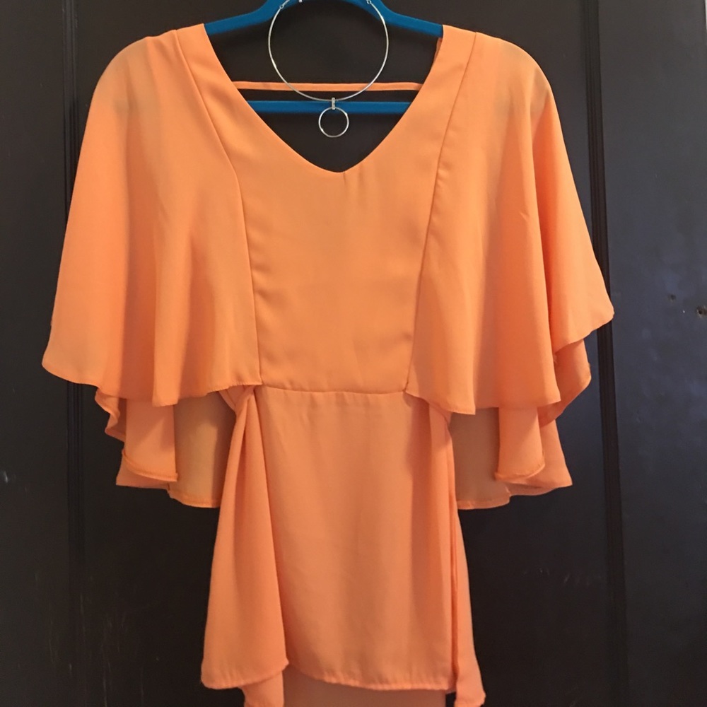 Orang fluttery shirt