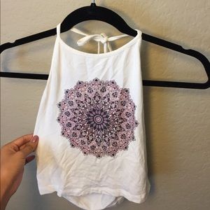 Brandy Melville halter top with medallion print