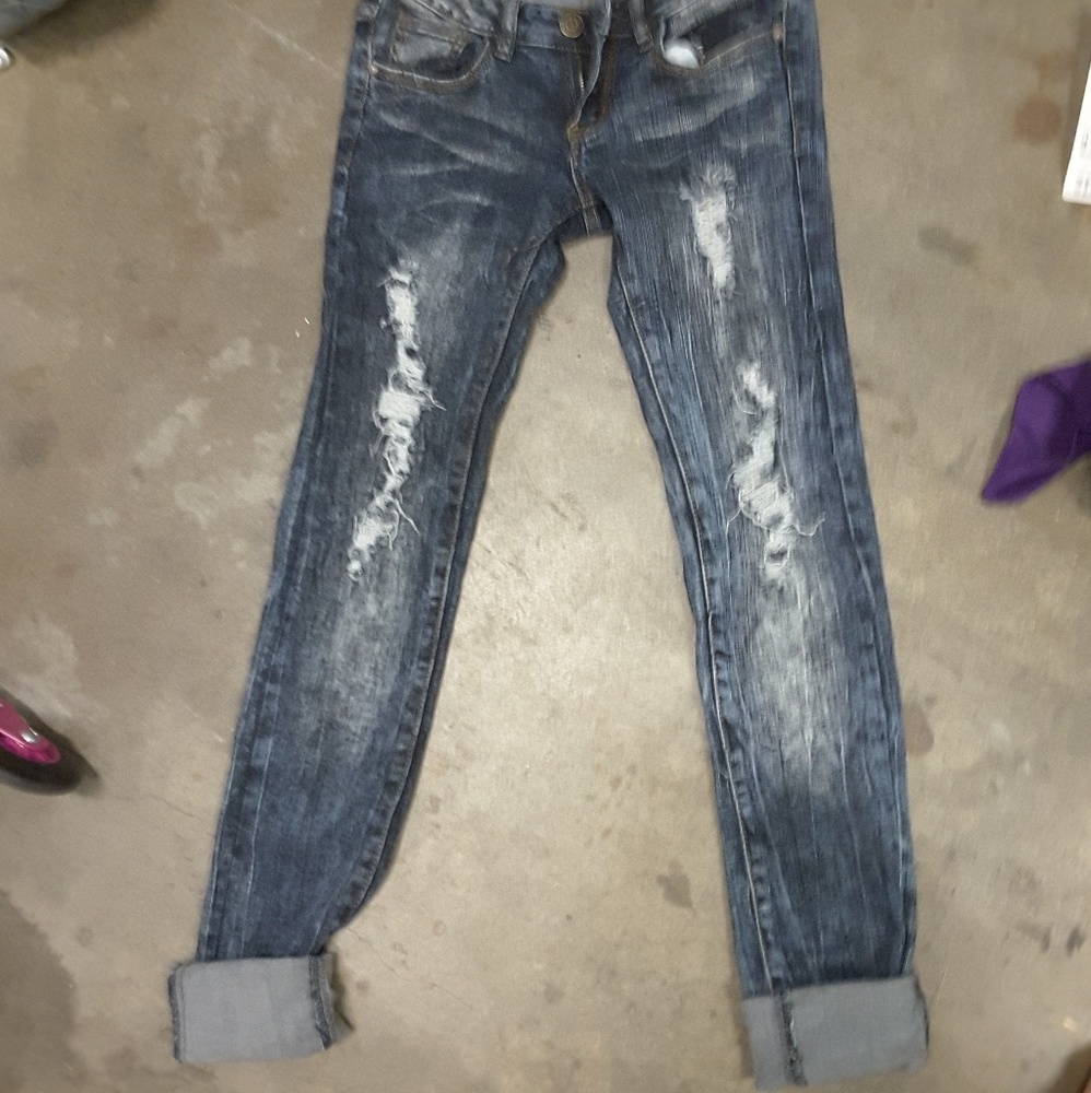 distressed jeans