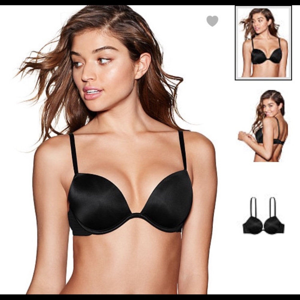 Black super push up PINK bra