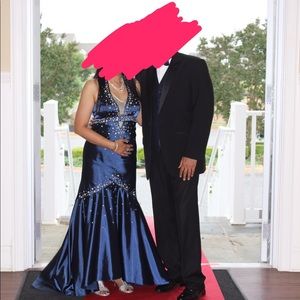 Gorgeous blue n silver gown