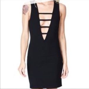 LF black ladder down dress size M