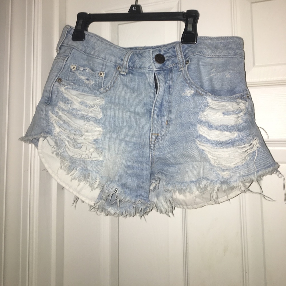 Distressed American eagle shorts