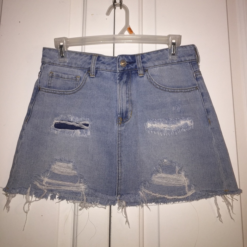 Pacsun Jean Distressed Mini-Skirt