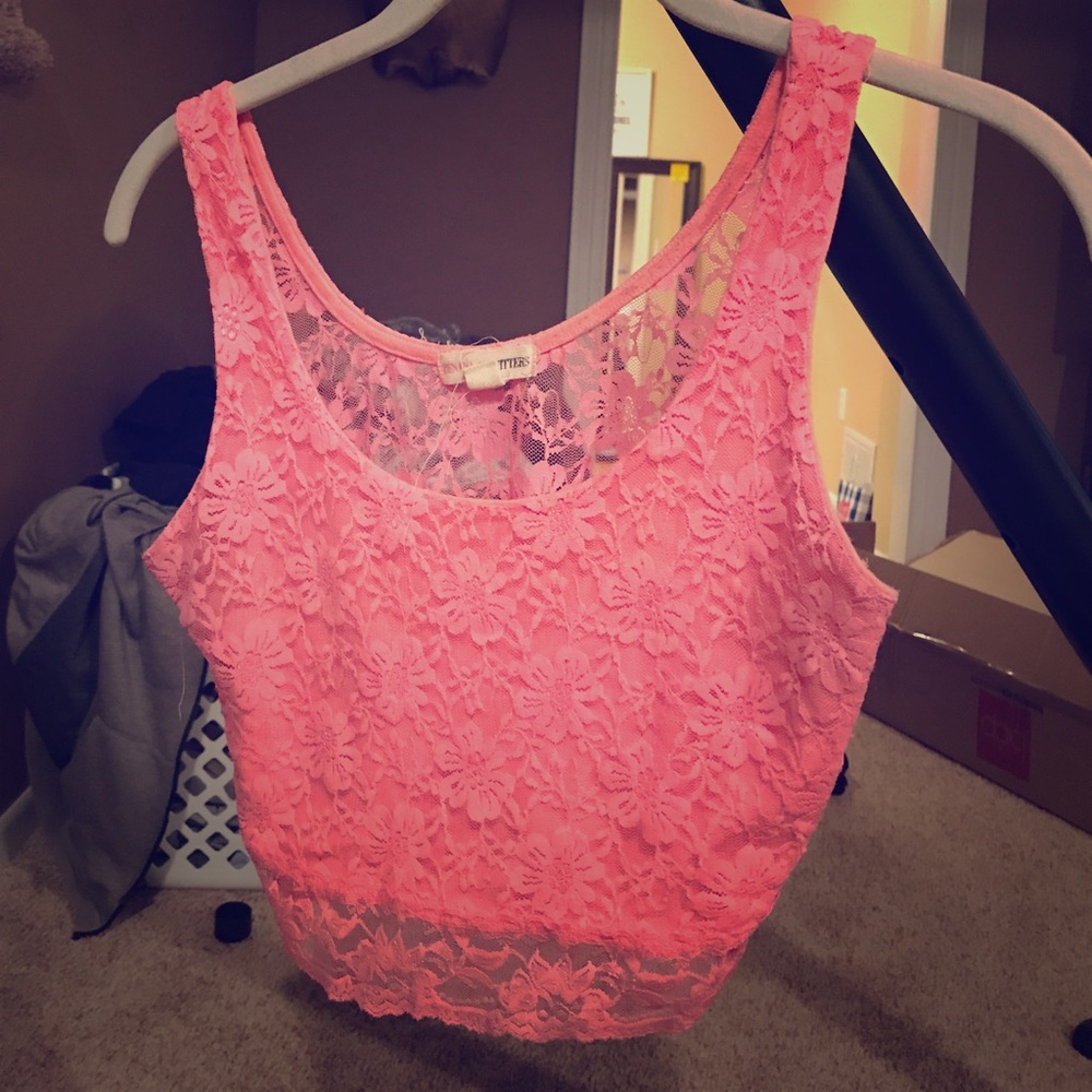 Title pink crop top