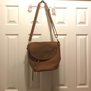 Brown suede saddle bag/purse