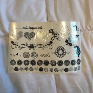 Silver and black flash tattoos