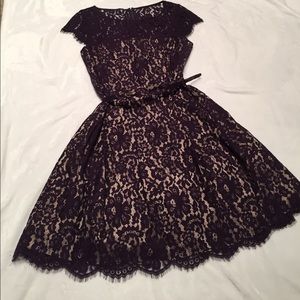 Dark purple lace dress