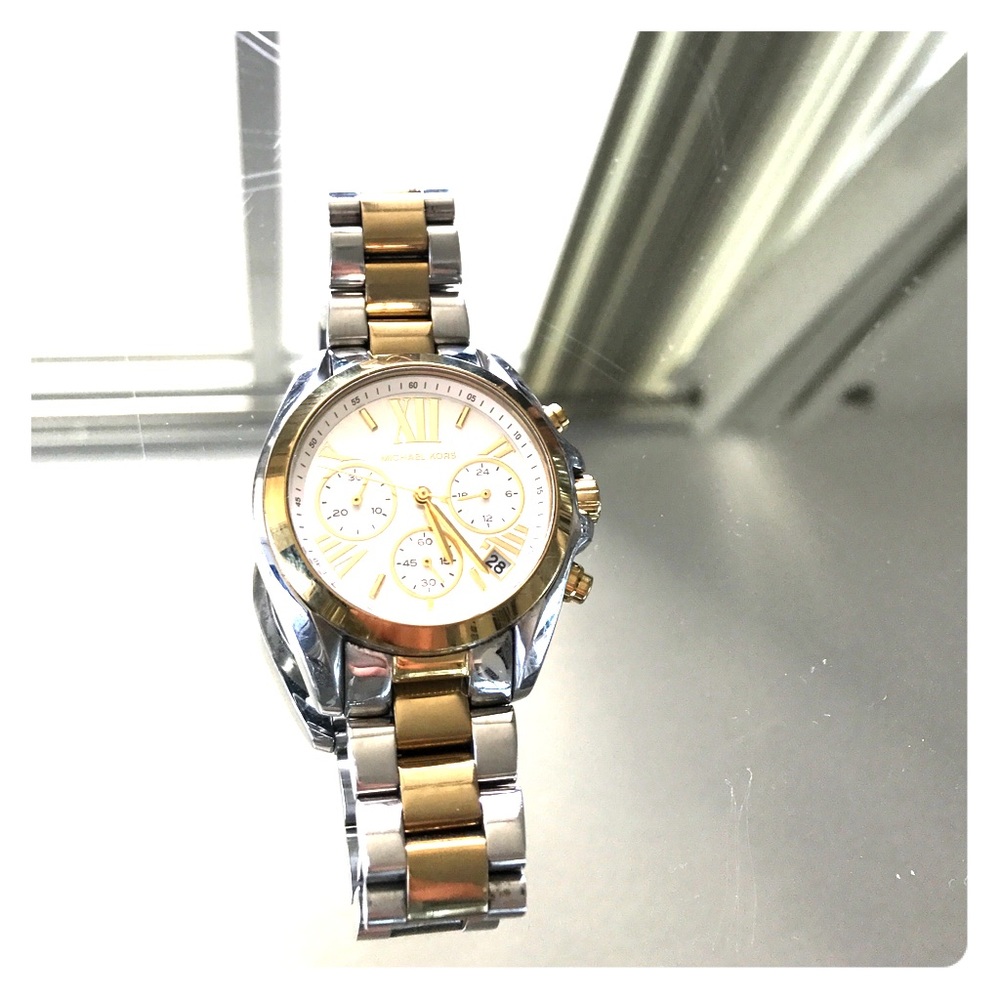 Michael Kors women gold silver watch