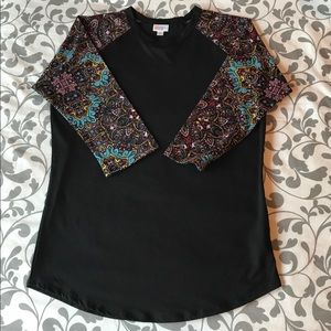 Lularoe Randy Shirt MEDIUM Black/Multi Color RARE