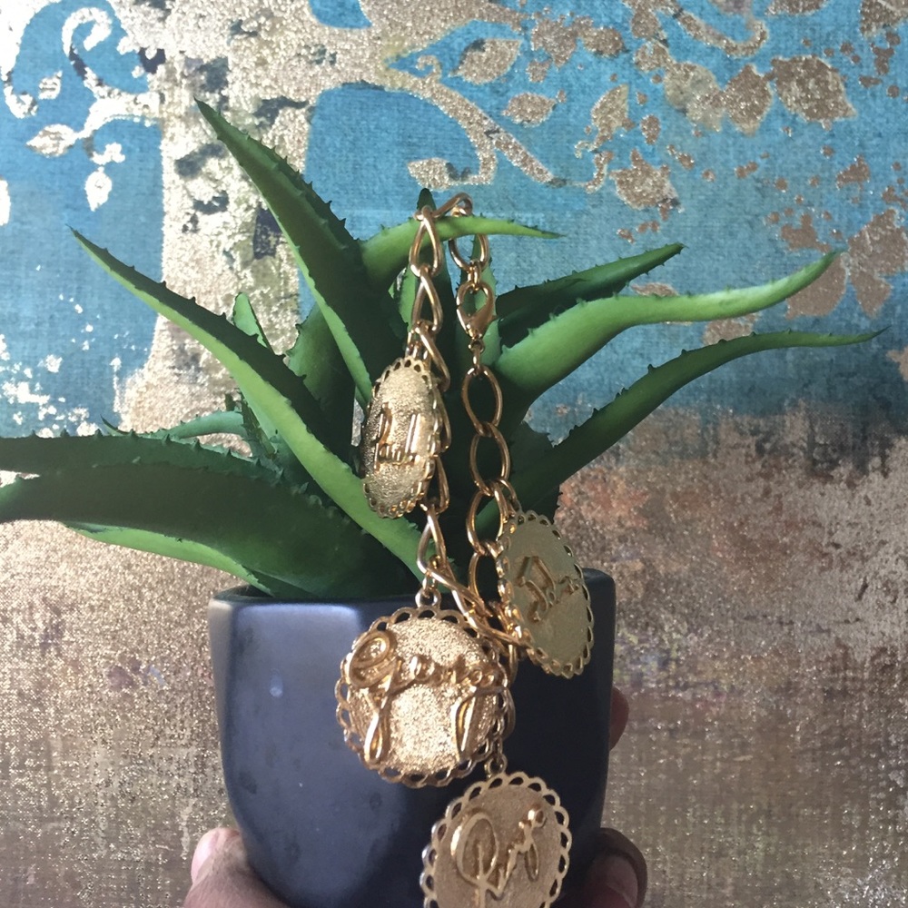 The BEATLES Vintage Gold Charm Bracelet