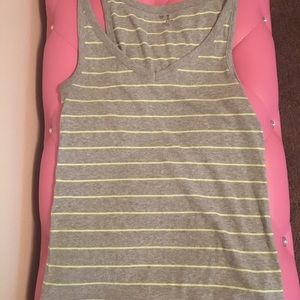 Gap striped neon tank WITH earrings