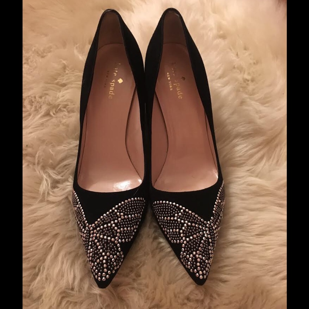 Kate Spade Embellished Suede Stilettos
