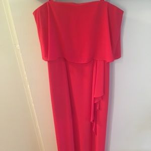 BCBGMAXAZRIA Coral/red Felicity Dress