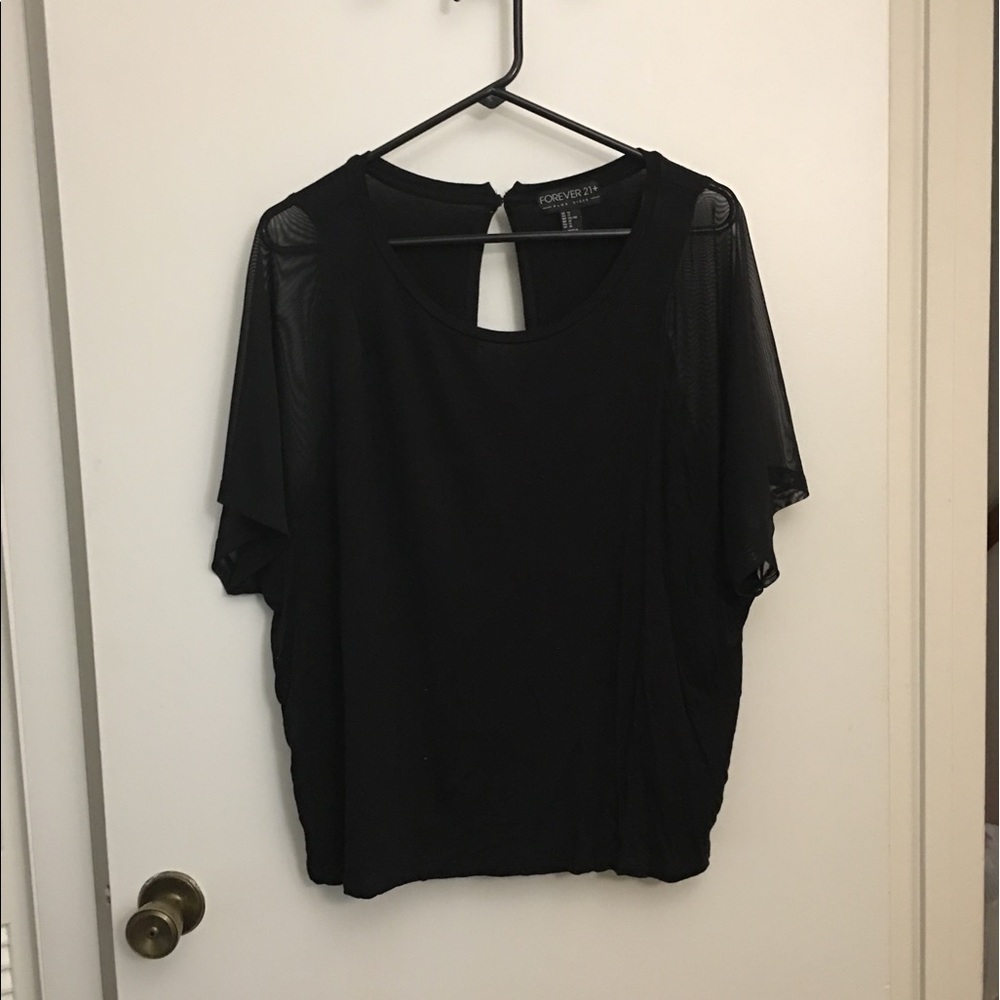 Plus Size! Never worn, mesh sleeves!