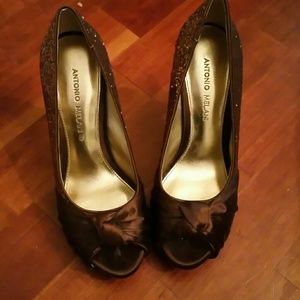 Antonio Melani Brown Sparkly High Heels!