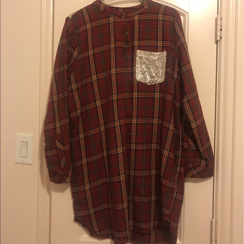 Glitter Flannel Dress