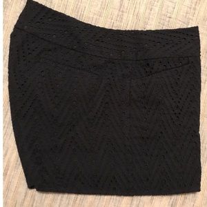 Navy blue eyelet shorts