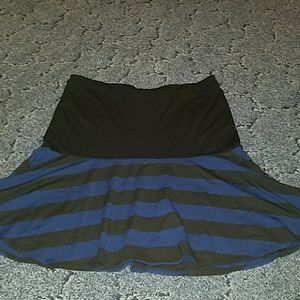 Black and blue skirt