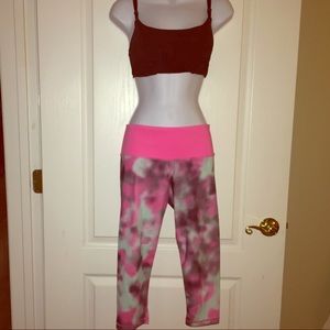 Women's Pink Adidas Workout Capris, Sz Small