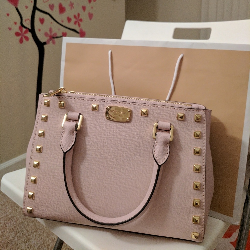Kellen Studded blossom XS leather satchel