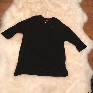 Nike all black 3/4 sleeve oversized top