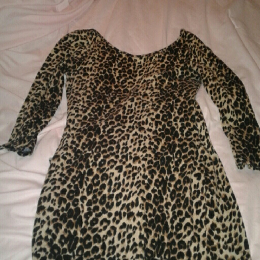 Lepord print maxi dress