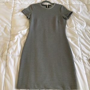 Black and white stripe dress