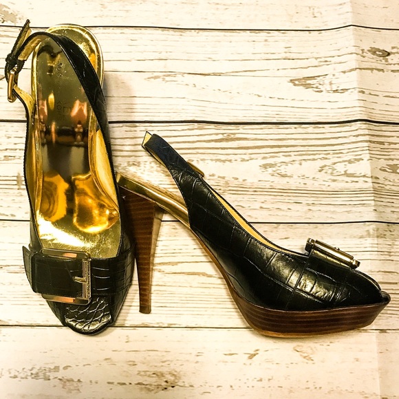 MICHAEL Michael Kors Shoes - MICHAEL Michael Kors  Alligator Peep Toe heels