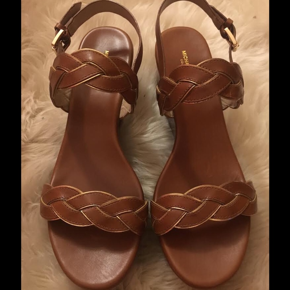 Michael Kors Leather Platform Sandal
