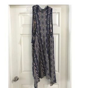 ANTHROPOLOGY BLU PEPPER Sleeveless wrap sweater