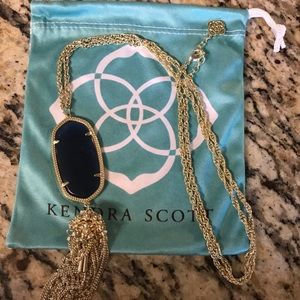 Like New Kendra Scott Rayne Necklace in Navy