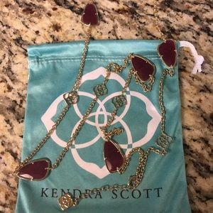 Like New Kendra Scott layering necklace burgundy