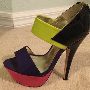 Color block heels