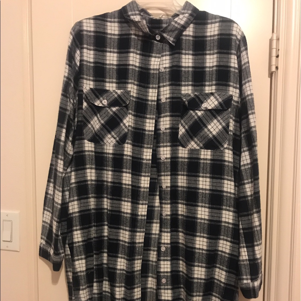 Plaid shirt dress
