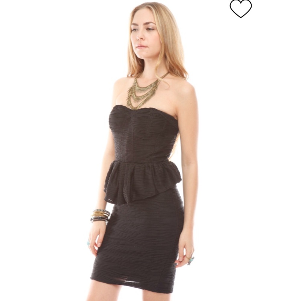 THML Textured Peplum Dress
