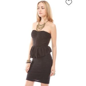 THML Textured Peplum Dress