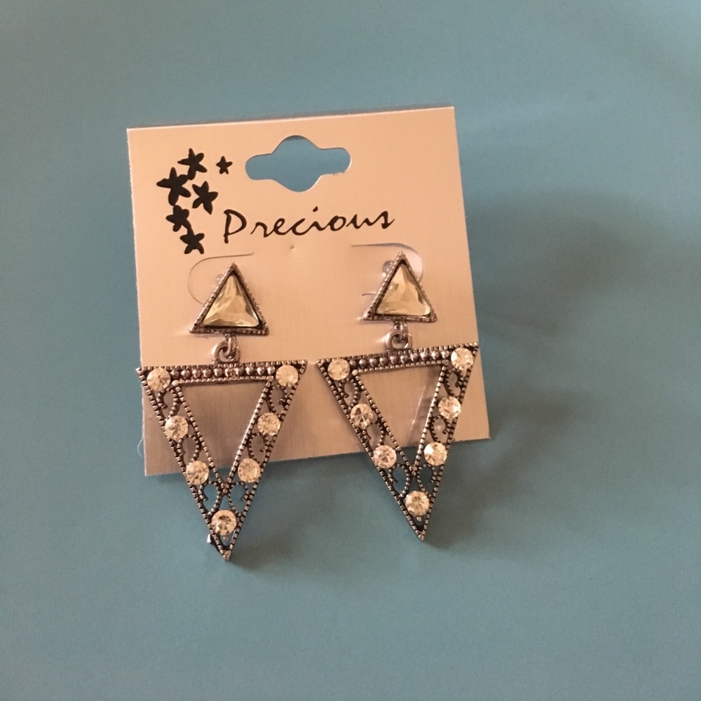 Triangle dangle earrings