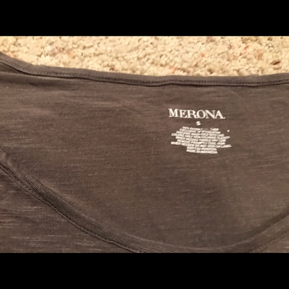 Charcoal lace pocket slouchy tee - Picture 3 of 3