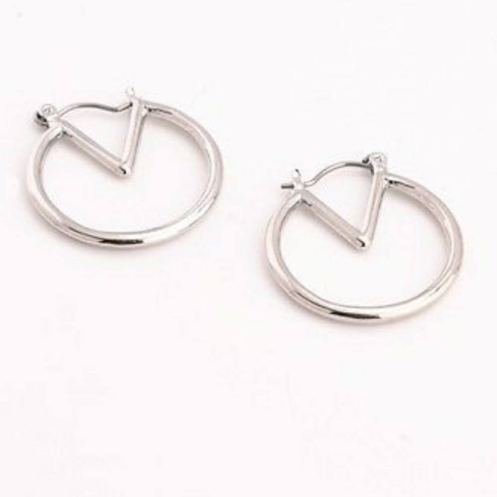 NWOT Anthropologie Chevron Hoop Earrings