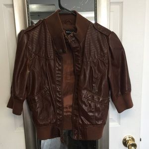 Brown pleather jacket