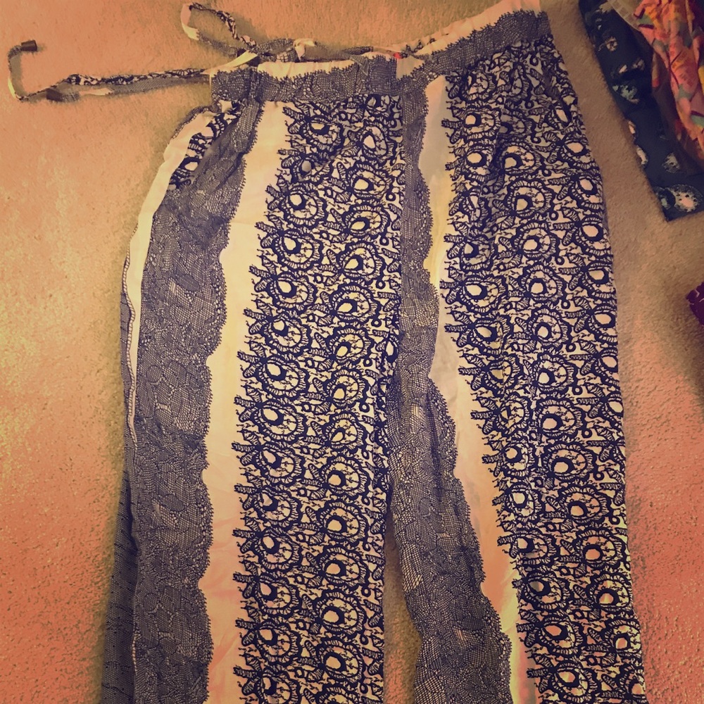 Lulumari palazzo pants navy blue boho