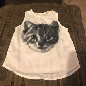 Girls kitten tank