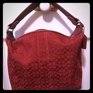 Authentic Red Coach Purse