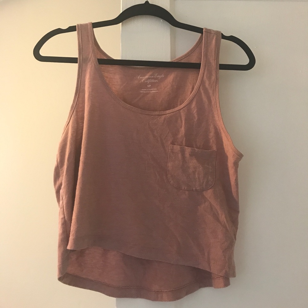 American Eagle Blush Crop Tank