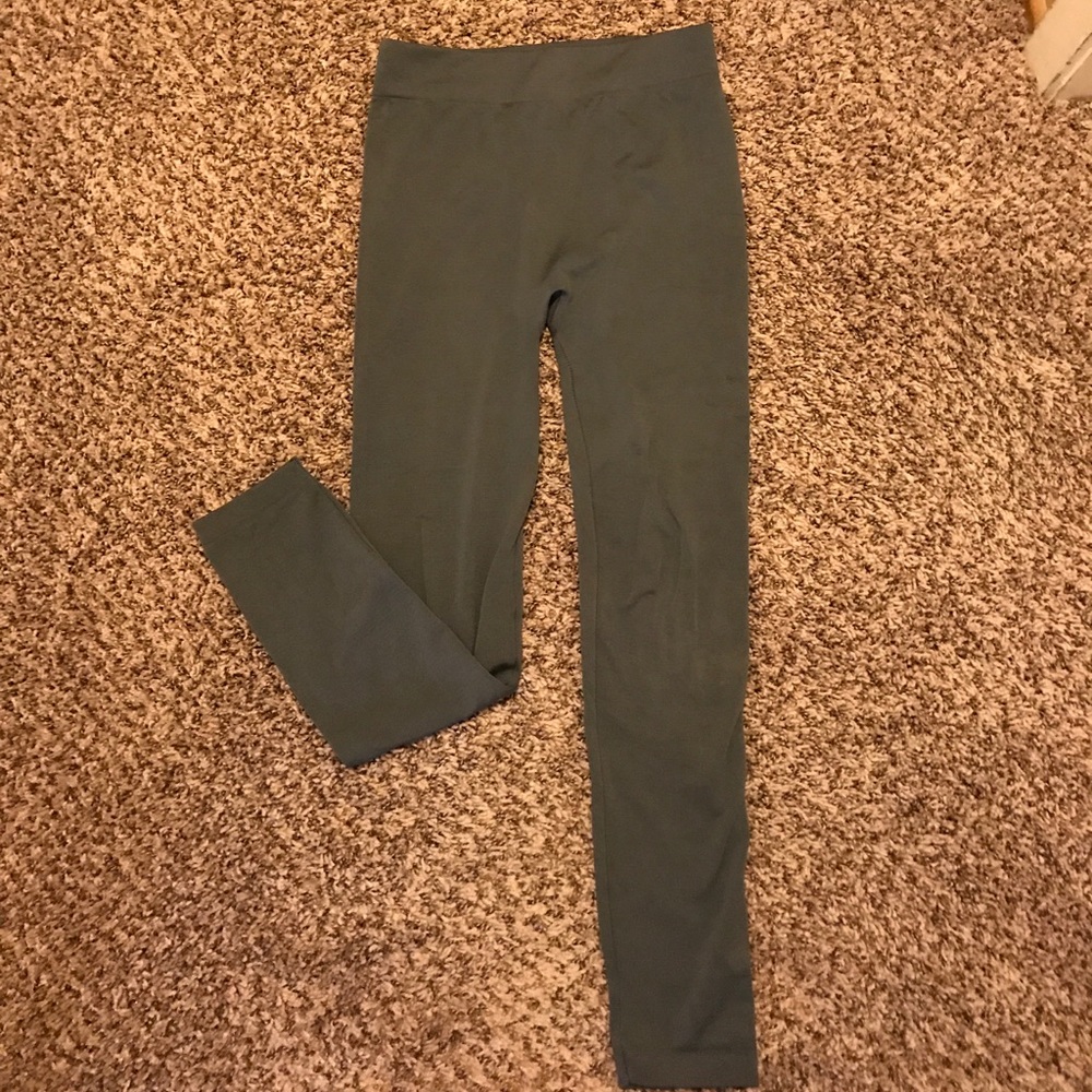 Gray fleece leggings