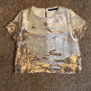 Mermaid Sequin Crop Top