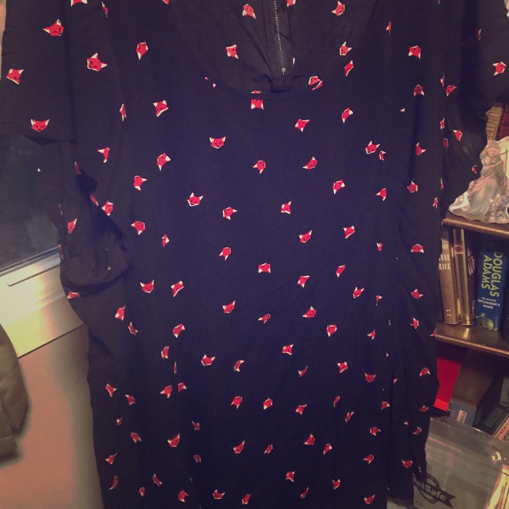 Torrid Plus Size Black Fox Dress
